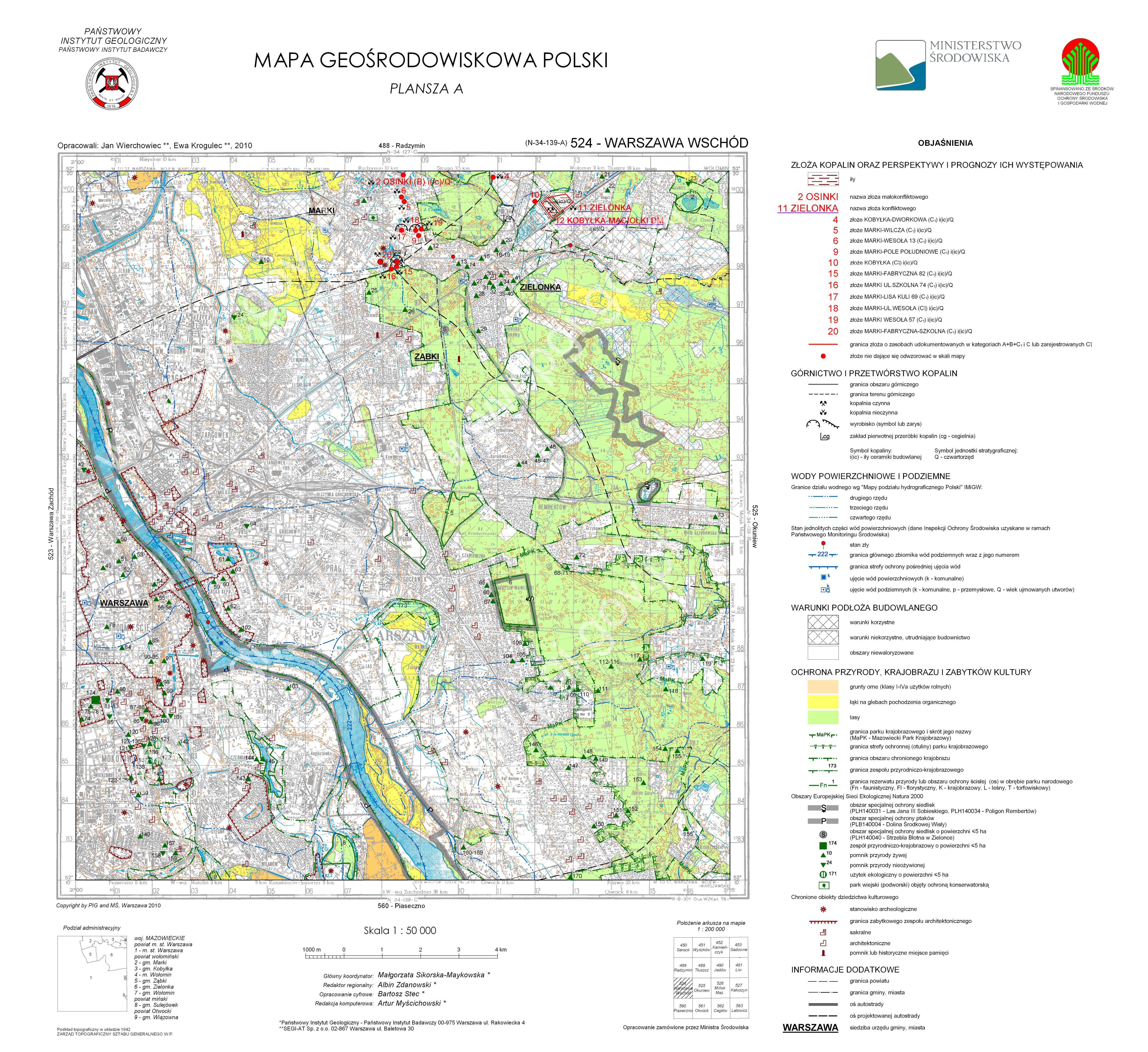 Mapa Geośrodowiskowa Polski 1:50 000 (MGsP) Plansza A - Arkusz