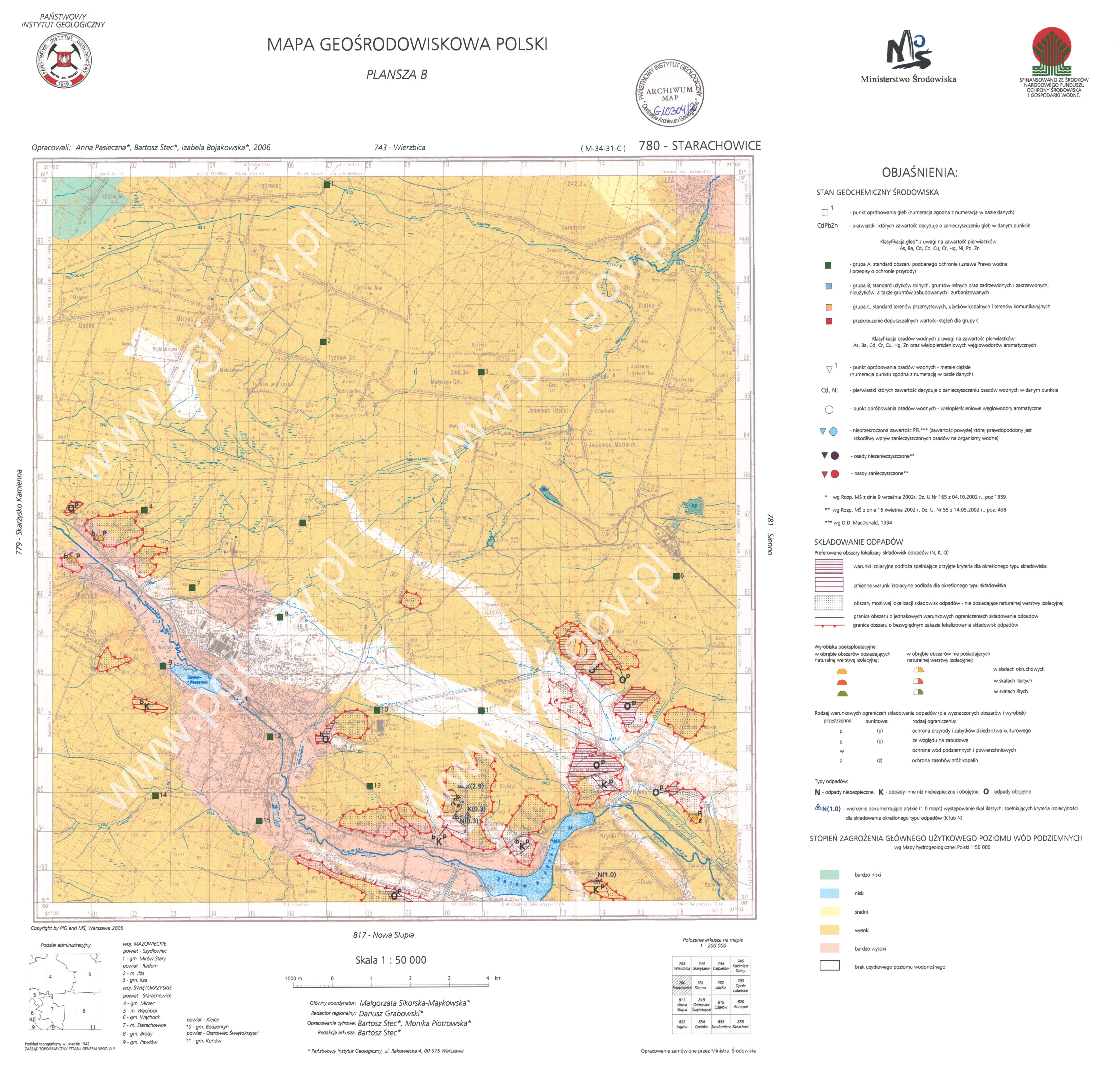 Mapa Geośrodowiskowa Polski 1:50 000 (MGsP) Plansza B - Arkusz ...